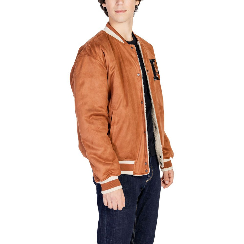 Brown Polyester Jacket Only & Sons