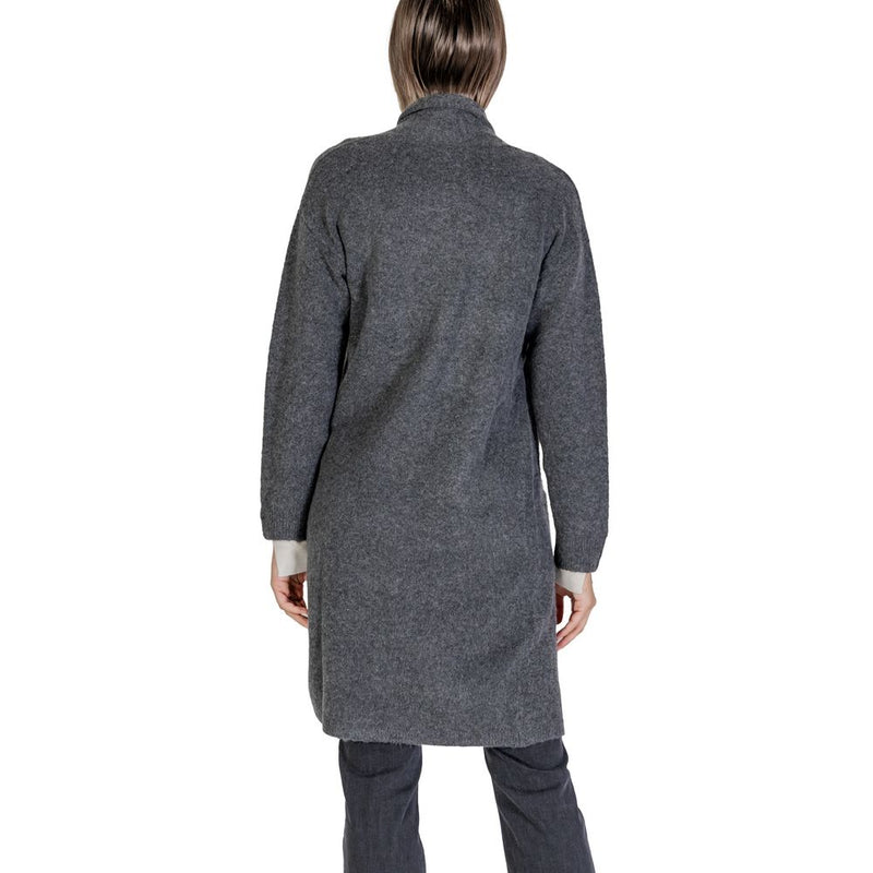 Gray Polyester Cardigan Morgan De Toi