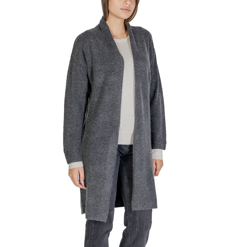 Gray Polyester Cardigan Morgan De Toi