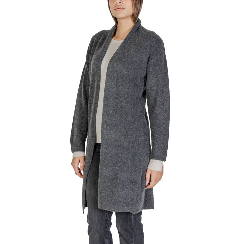 Gray Polyester Cardigan Morgan De Toi