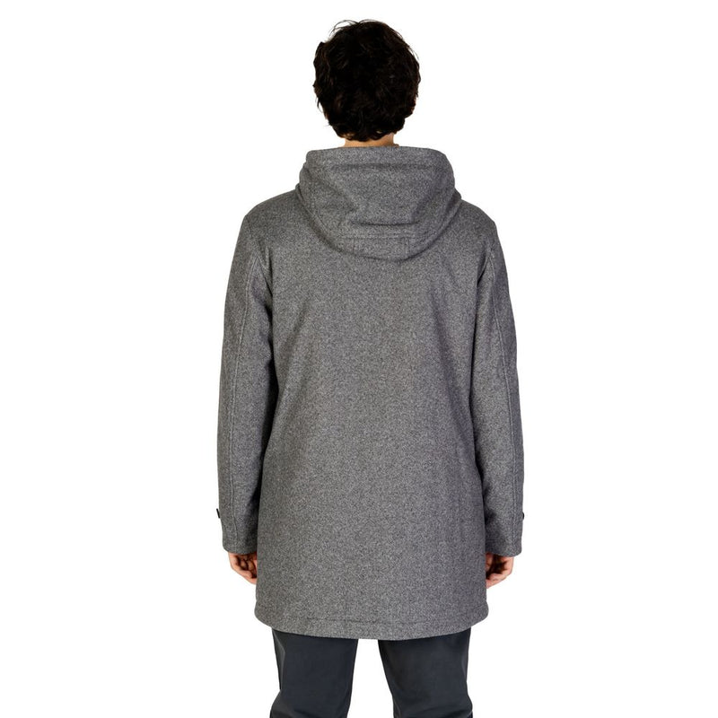 Gray Polyester Jacket Hamaki-Ho