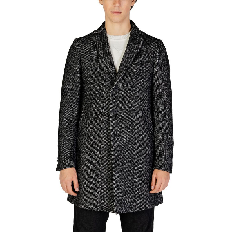 Black Polyester Jacket Hamaki-Ho