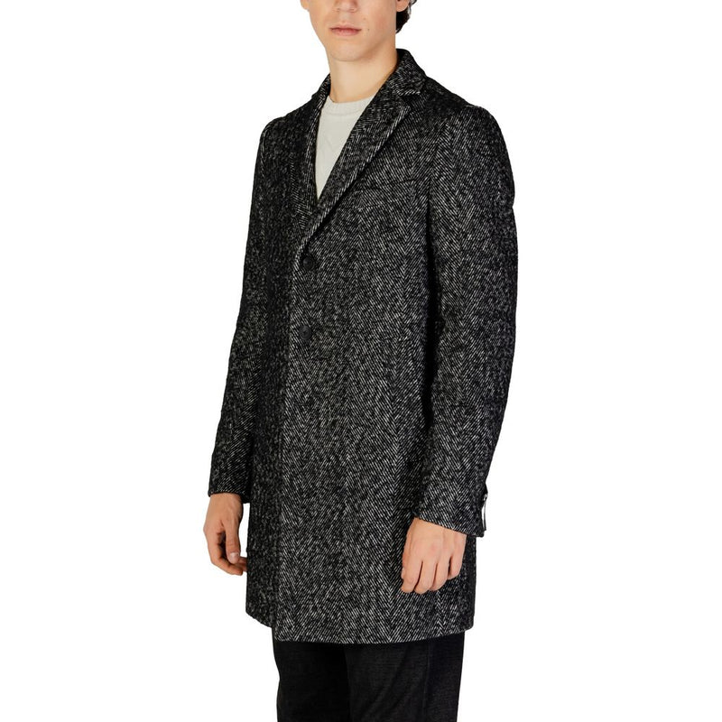 Black Polyester Jacket Hamaki-Ho