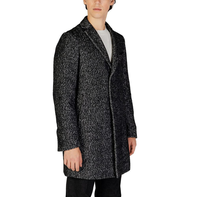 Black Polyester Jacket Hamaki-Ho