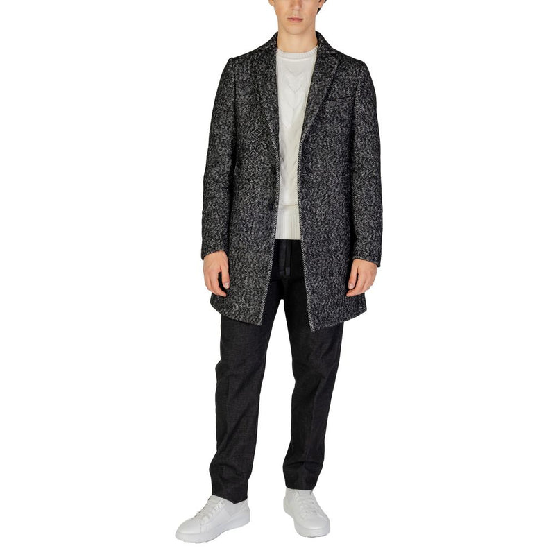 Black Polyester Jacket Hamaki-Ho