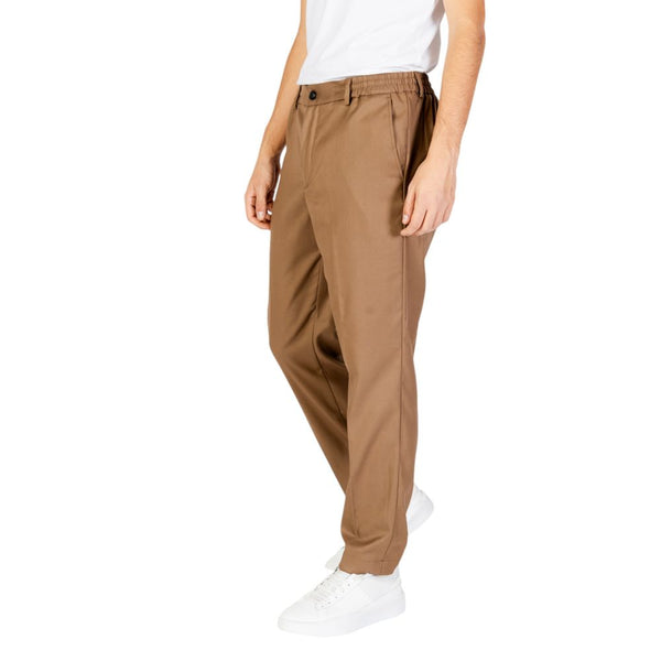 Beige Polyester Jeans & Pant Hamaki-Ho