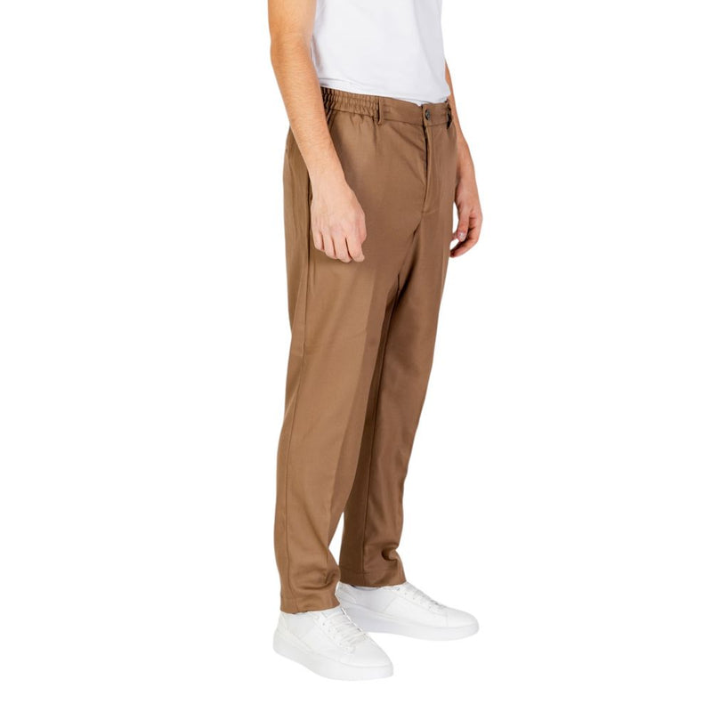 Beige Polyester Jeans & Pant Hamaki-Ho