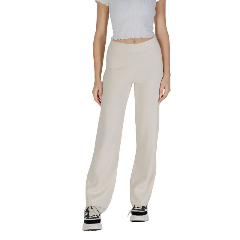 Cream Viscose Jeans & Pant Vero Moda