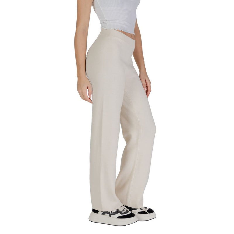 Cream Viscose Jeans & Pant Vero Moda