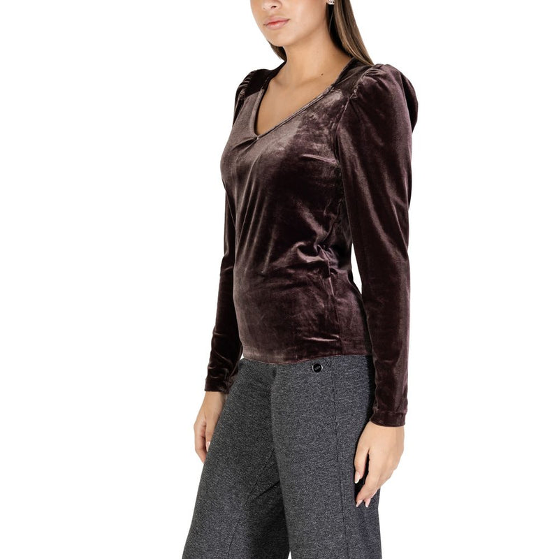 Brown Polyester Tops & T-Shirt B.Young