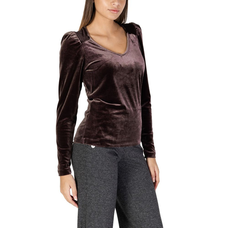 Brown Polyester Tops & T-Shirt B.Young