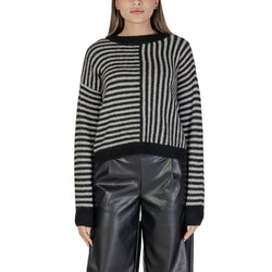 Black And White Recycled Polyester Sweater Vero Moda