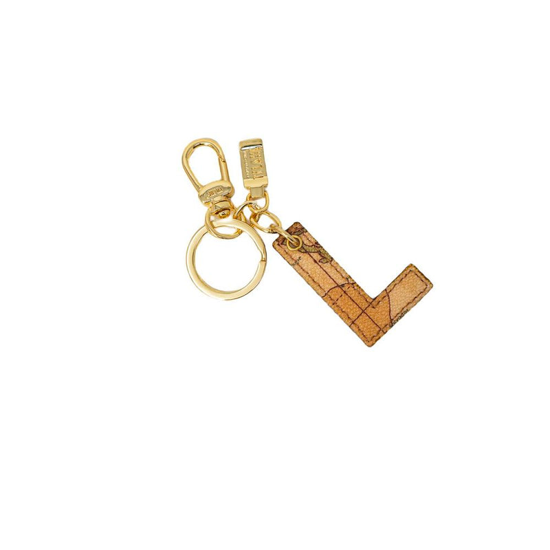 Beige Leather Keychain Alviero Martini Prima Classe