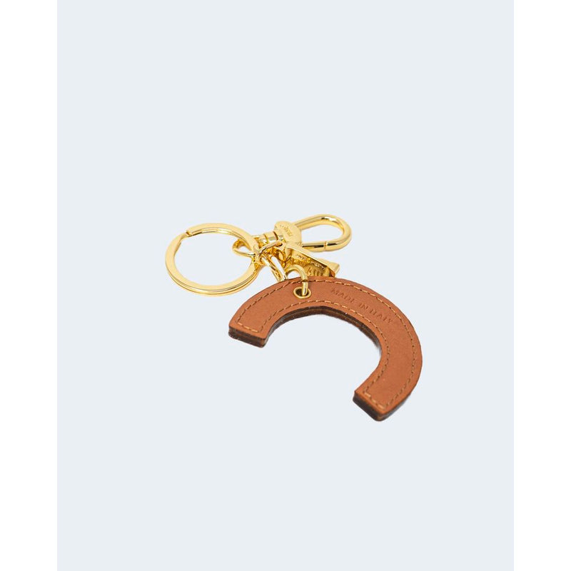 Beige Leather Keychain Alviero Martini Prima Classe