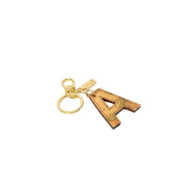 Beige Leather Keychain Alviero Martini Prima Classe