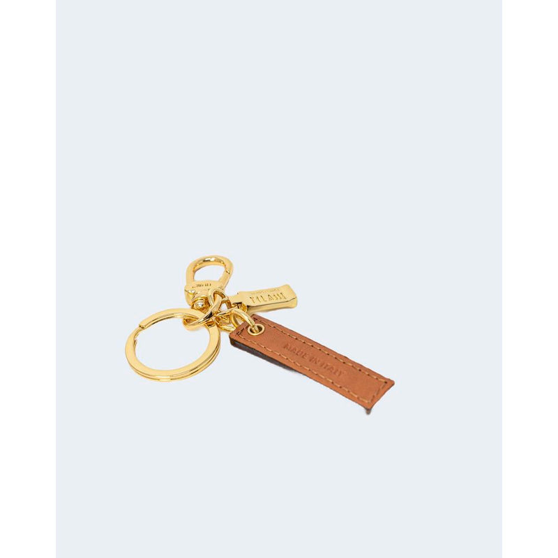 Beige Leather Keychain Alviero Martini Prima Classe