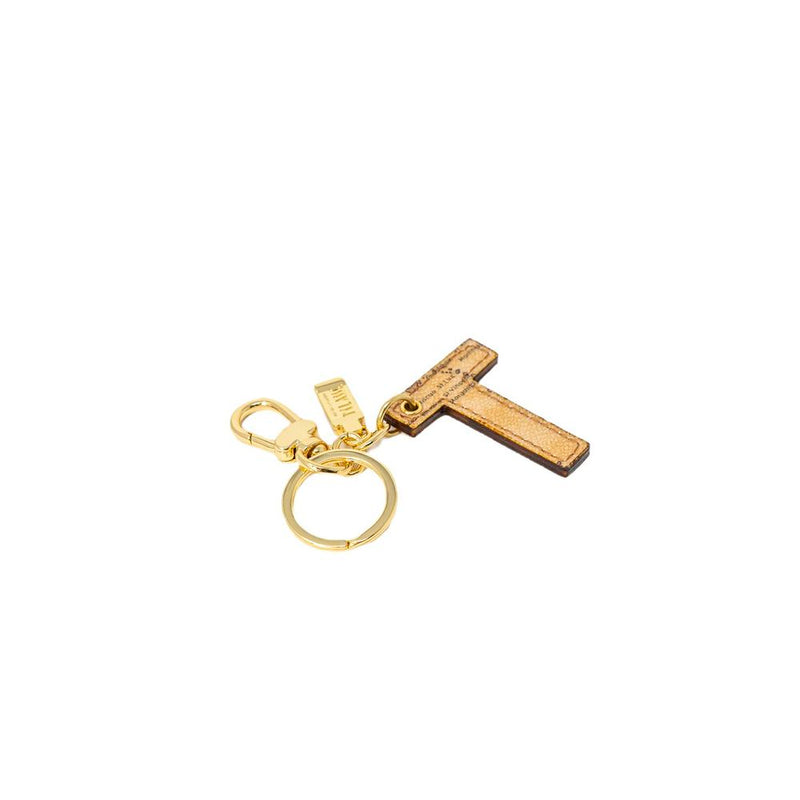 Beige Leather Keychain Alviero Martini Prima Classe