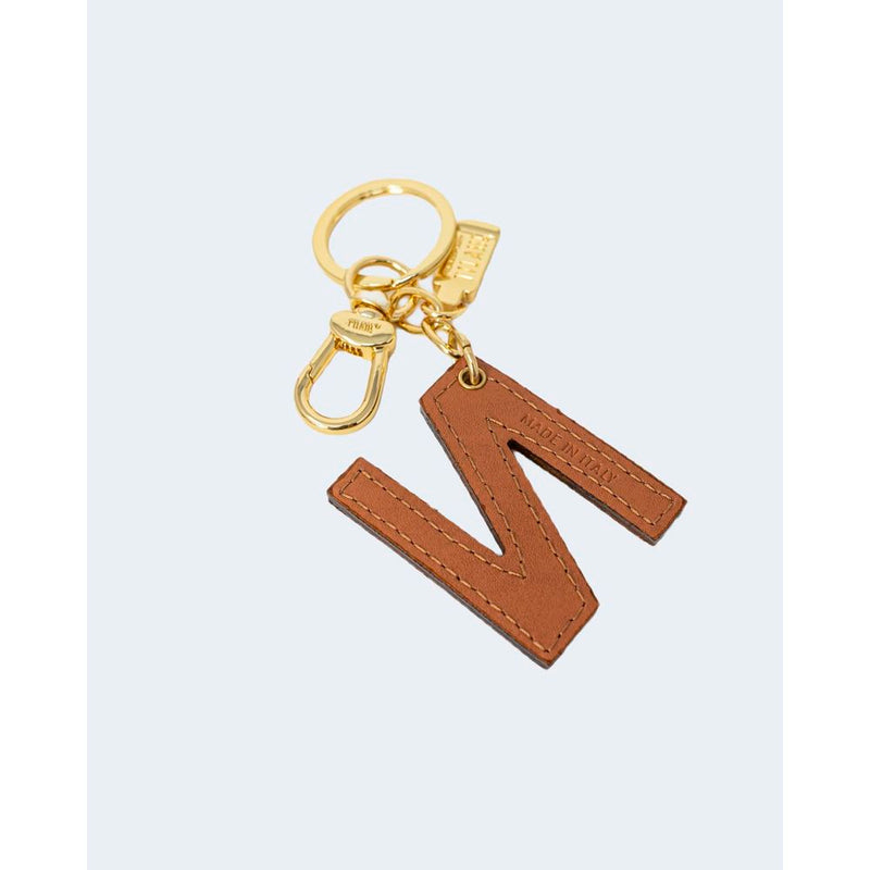 Beige Leather Keychain Alviero Martini Prima Classe