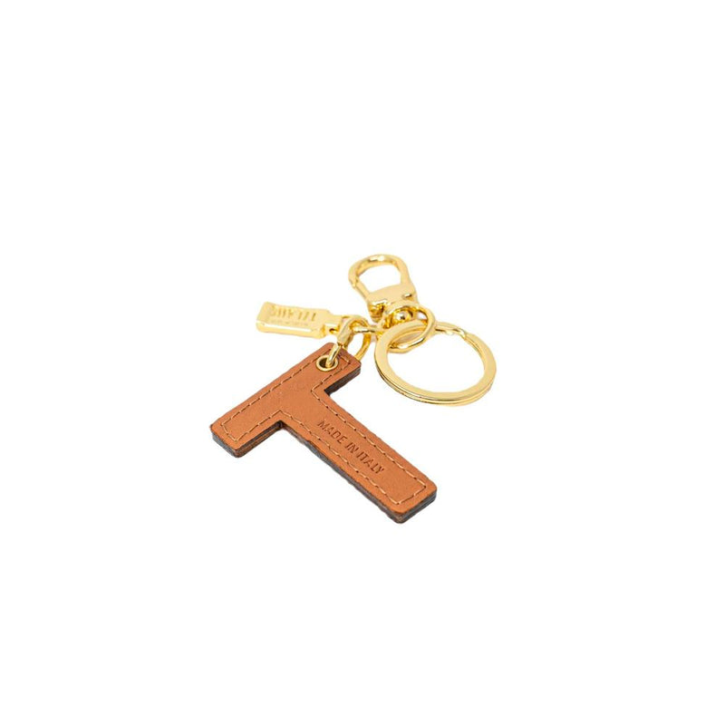 Beige Leather Keychain Alviero Martini Prima Classe