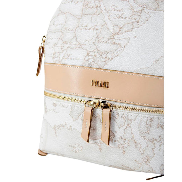 White Synthetic Leather Backpack Alviero Martini Prima Classe