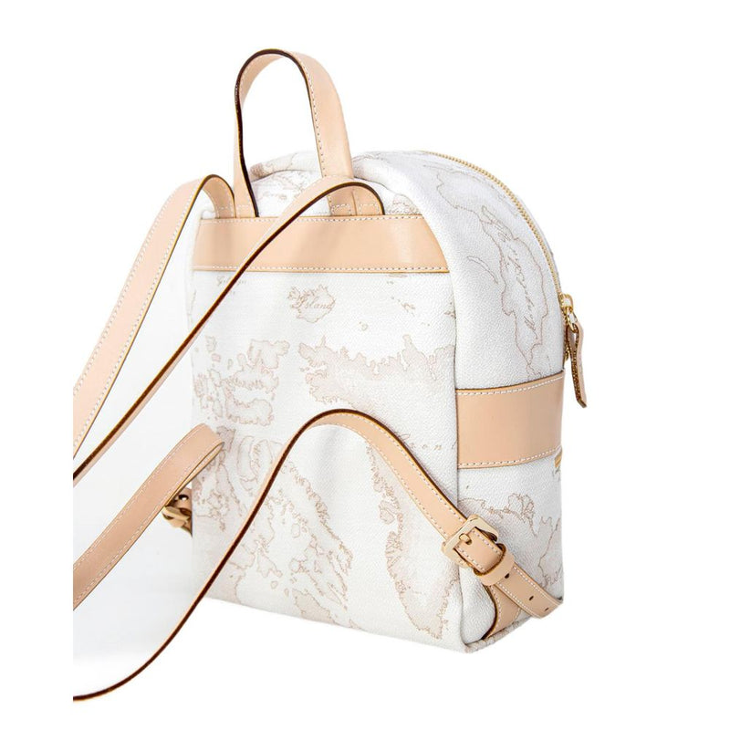 White Synthetic Leather Backpack Alviero Martini Prima Classe