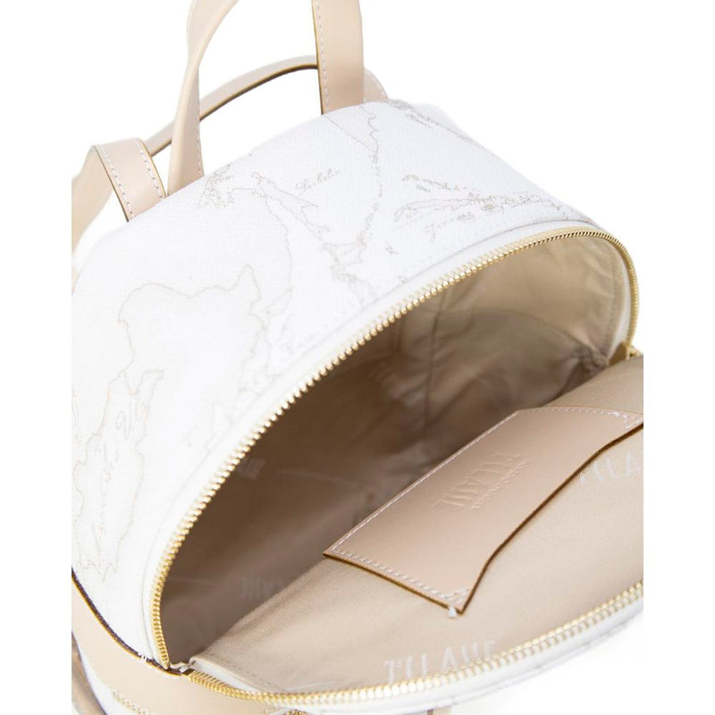 White Synthetic Leather Backpack Alviero Martini Prima Classe