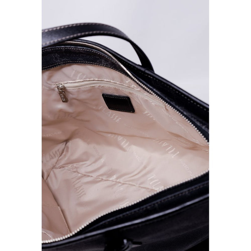 Black Polyester Handbag Alviero Martini Prima Classe