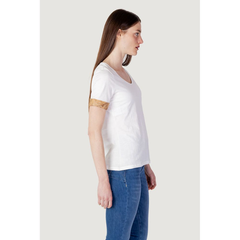 Cream Cotton Tops & T-Shirt Alviero Martini Prima Classe