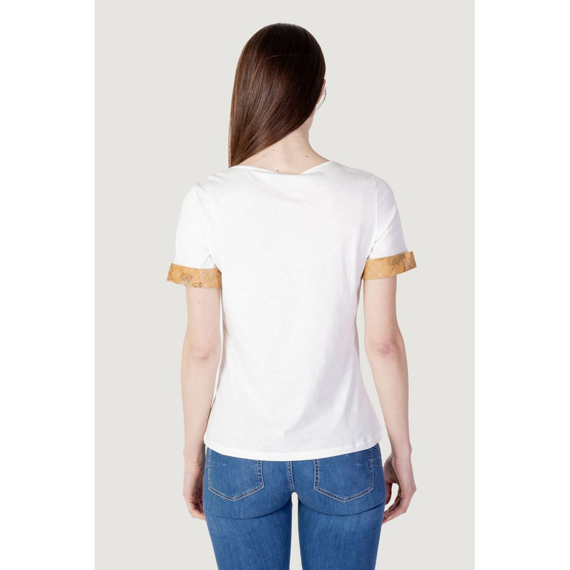 Cream Cotton Tops & T-Shirt Alviero Martini Prima Classe