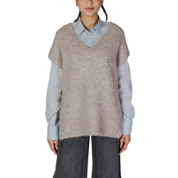 Beige Recycled Polyester Sweater Vero Moda