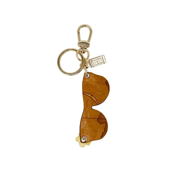 Beige Leather Keychain Alviero Martini Prima Classe