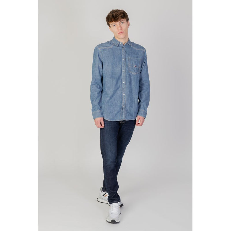 Blue Cotton Shirt Tommy Hilfiger Jeans