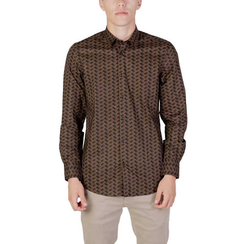 Brown Cotton Shirt Antony Morato