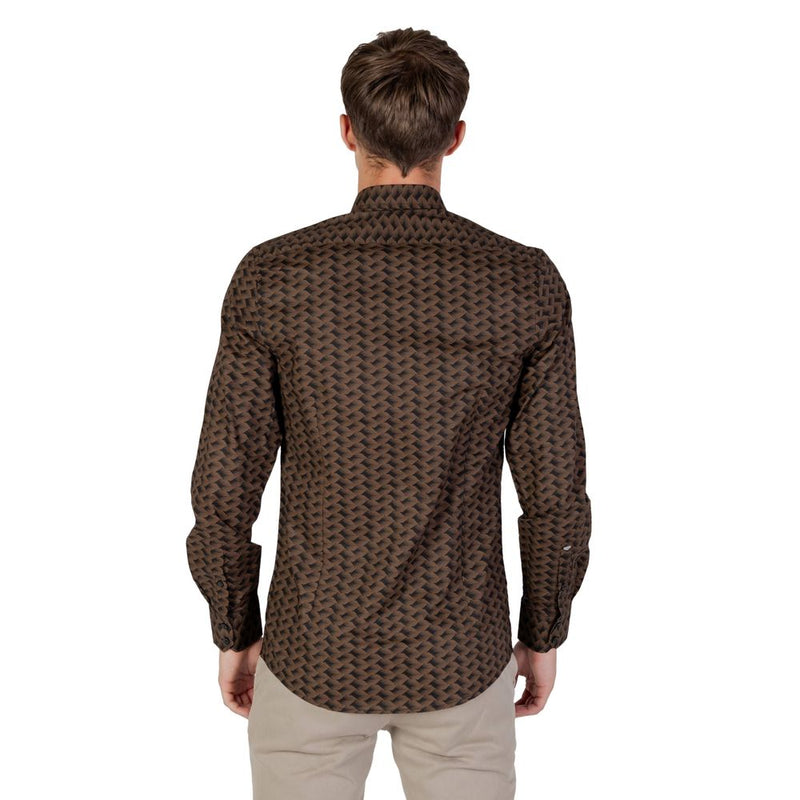 Brown Cotton Shirt Antony Morato