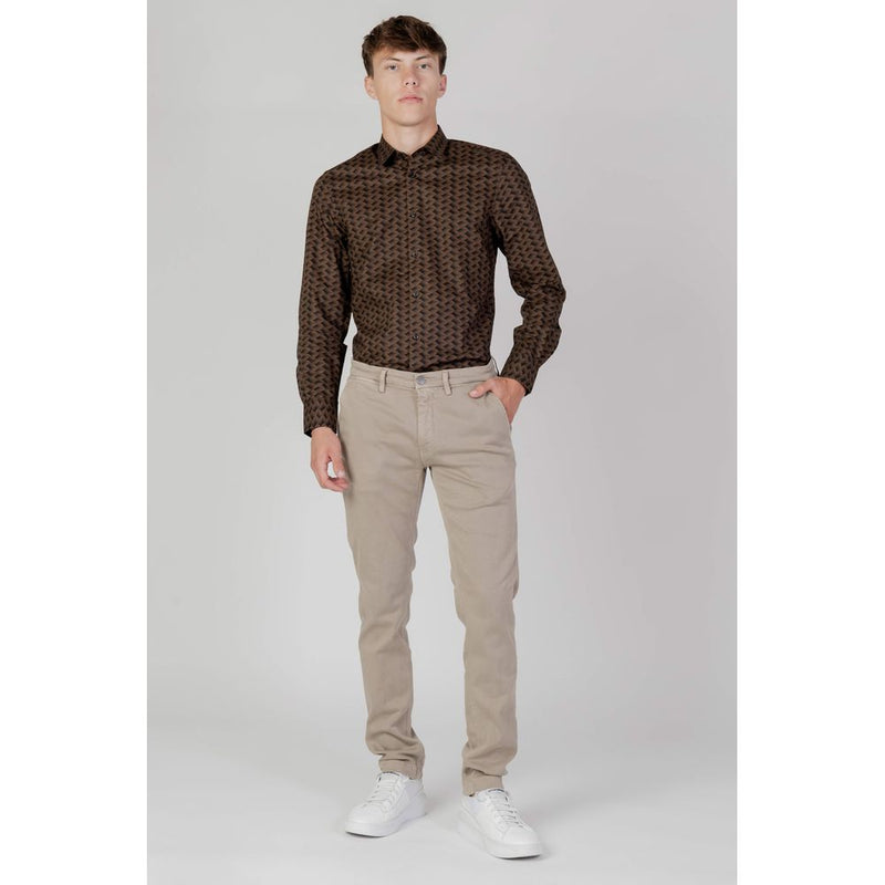 Brown Cotton Shirt Antony Morato