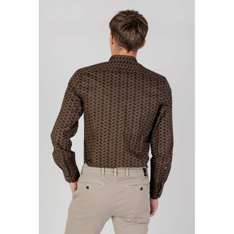 Brown Cotton Shirt Antony Morato