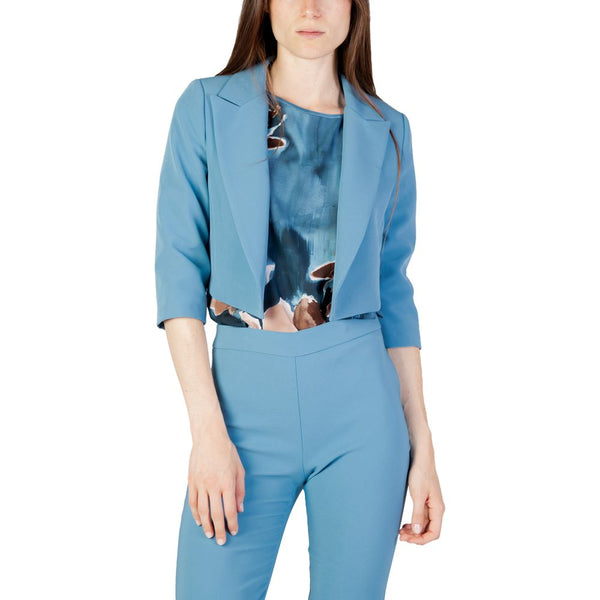 Turquoise Polyester Suits & Blazer Rinascimento