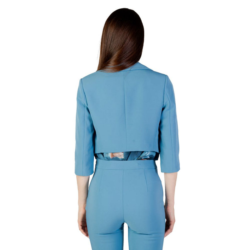 Turquoise Polyester Suits & Blazer Rinascimento