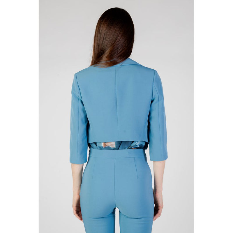 Turquoise Polyester Suits & Blazer Rinascimento