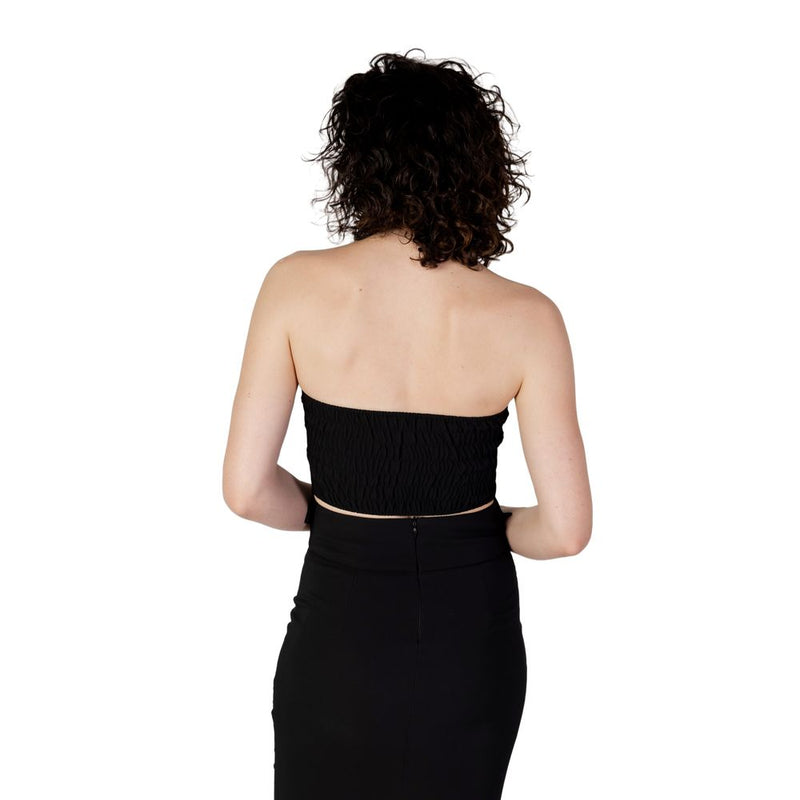 Black Polyester Tops & T-Shirt Rinascimento