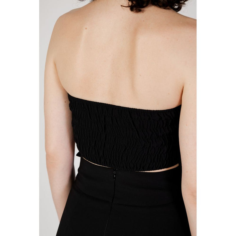 Black Polyester Tops & T-Shirt Rinascimento