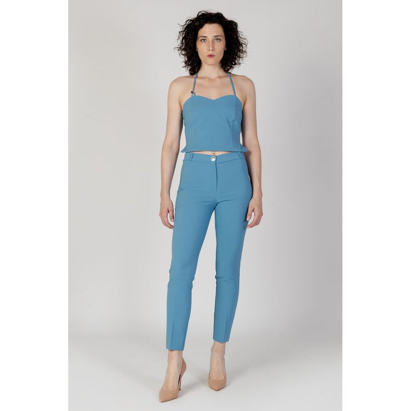 Turquoise Polyester Tops & T-Shirt Rinascimento