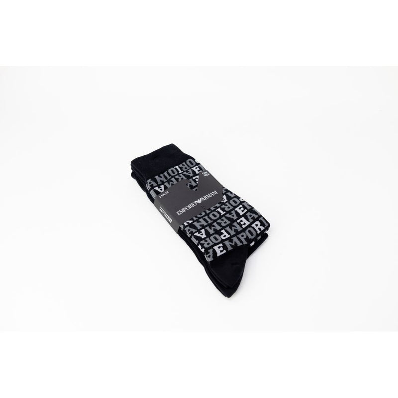 Black Cotton Sock Emporio Armani Underwear