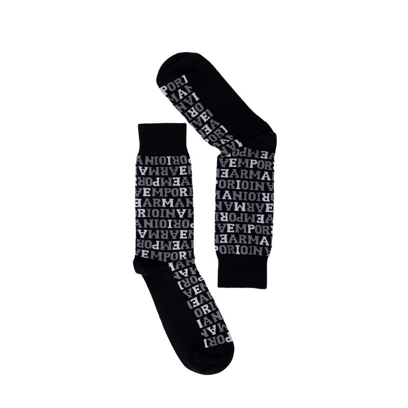 Black Cotton Sock Emporio Armani Underwear