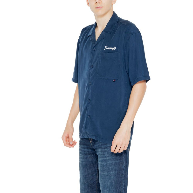 Blue Lyocell Shirt Tommy Hilfiger Jeans