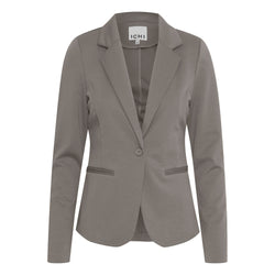 Gray Polyester Suits & Blazer ICHI