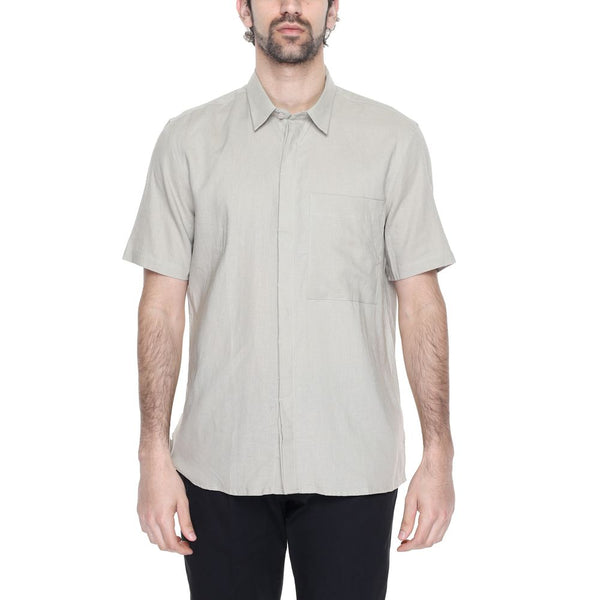 Beige Linen Shirt Antony Morato