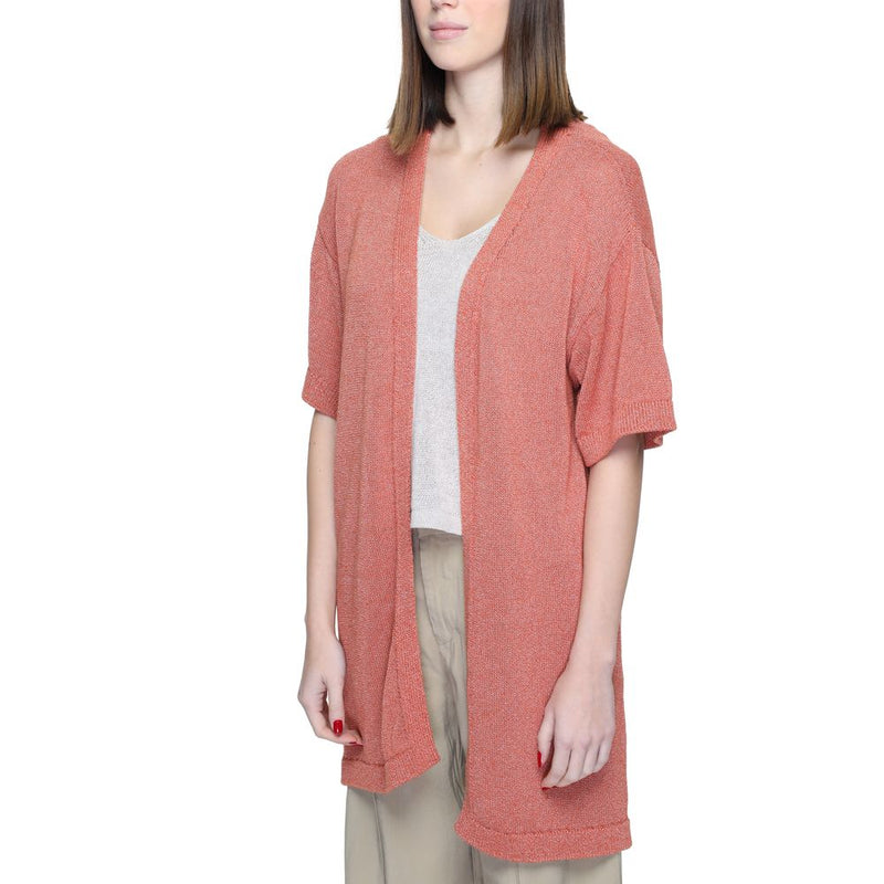 Red Recycled Cotton Cardigan Jacqueline De Yong