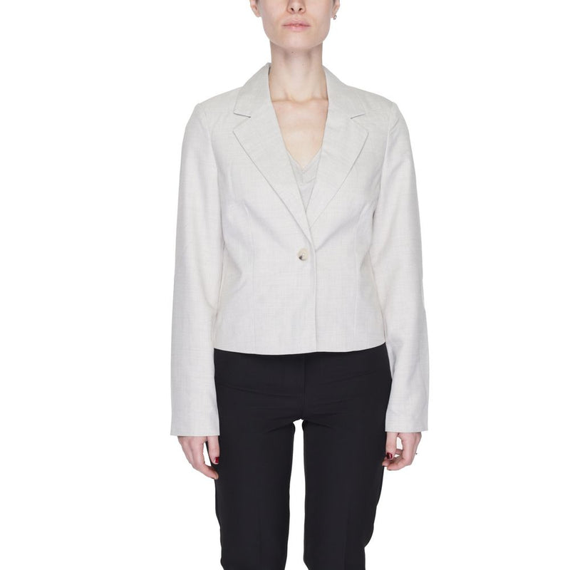 Gray Polyester Suits & Blazer Vero Moda