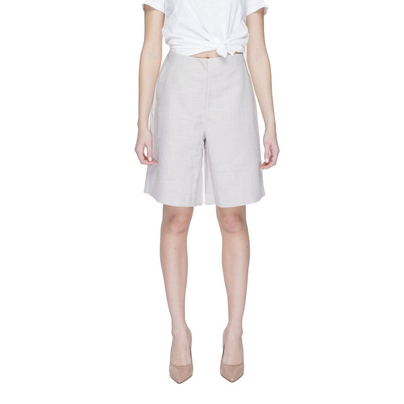 Gray Polyester Short Vero Moda